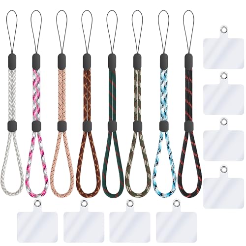 FrgKbTm Hand Wrist Strap Lanyard, Adjustable Nylon Colorful for Mobile Phone, Camara, USB Flash Drive, ID Name Tag Badge - color: 16pcs-mixcolor