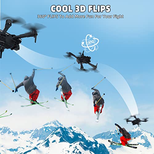 Drones with Camera 1080P, 3 Sides Obstacle Avoidance, RC Quadcopter Mini Foldable Drone Headless Mode, 3-speed Adjustment, One Key Start Return for Kids or Beginners for 42Mins Flight