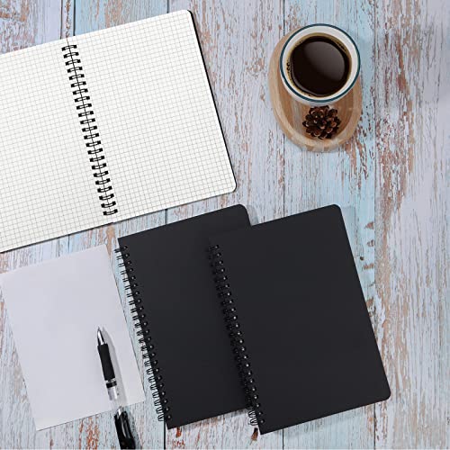EUSOAR Graph Paper Notebook, A5 6Packs 5.5"x8.3" 120 Pages Hardcover Grid Paper Notebook Journals, Wirebound Journal Composition Notebook for Engineering Math Science College Office Note Taking-Black - size: A5, style: Graph