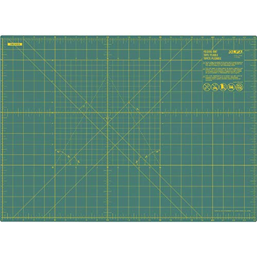 OLFA 17x24" Folding Self-Healing Rotary Mat (FCM-17x24) - Triple-Layer - size: 24"L x 17"W