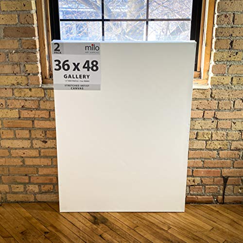 milo Stretched Artist Canvas, 36x48 inch, 2 Pack, 1.5” inch Profile - size: 36" x 48" Pack of 2