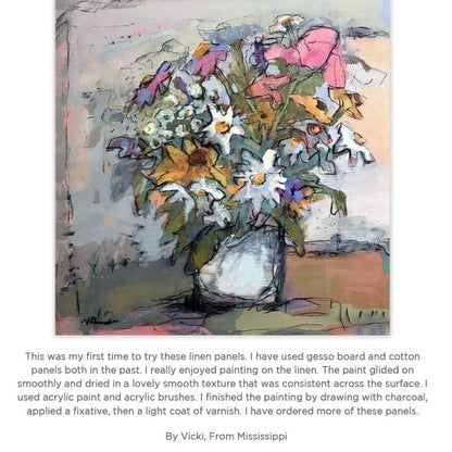 Centurion All-Media Primed Linen Panels - 10x20 3 Pack - 11oz Universal Primed Canvas Boards for Painting, Mounted on MDF Wood, Non-Warping, Ideal for Artists, Professionals, and Painters - size: 10"x20"