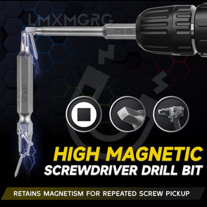 Square Drive Bits 12pcs Magnetic Square Head Screwdriver Bits SQ2 High Magnetic Drill Bit Set (50mm 65mm 150mm) for Power Screwdriver Drill Impact Driver - color: Square Head