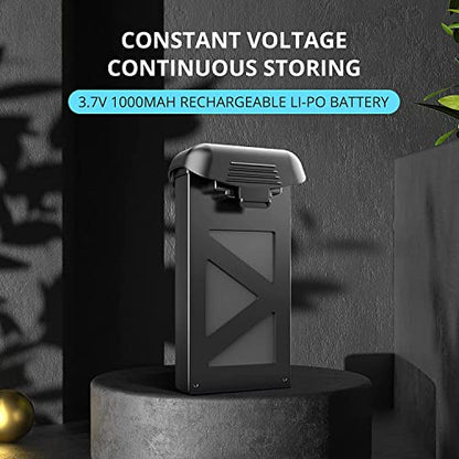 Holy Stone 3.7V 1000mAh Modular Rechargeable Li-po Battery (1 Piece) for RC Quadcopter Drone HS110D Black