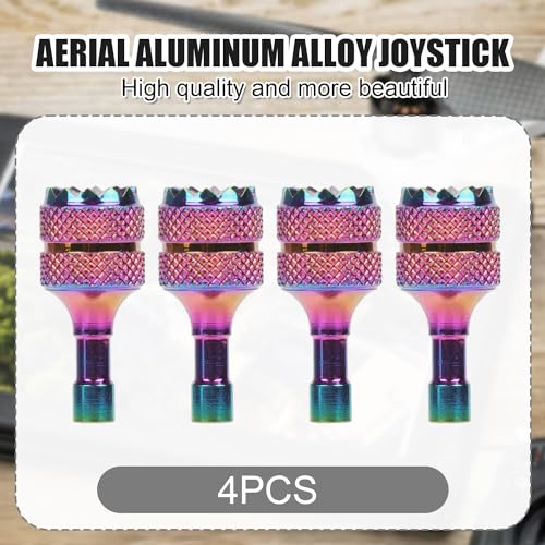 3 Pro/4 Pro Control Sticks, 4pcs Detachable Aluminum Alloy Drone Joysticks Remote Controller Replacement Accessories(Colorful)