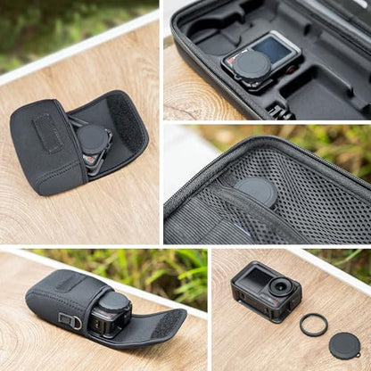 JJC Rubber Lens Cap for DJI Osmo Action 5 Pro 4 3,with Lens Ring & String - color: Silicone Lens Cap