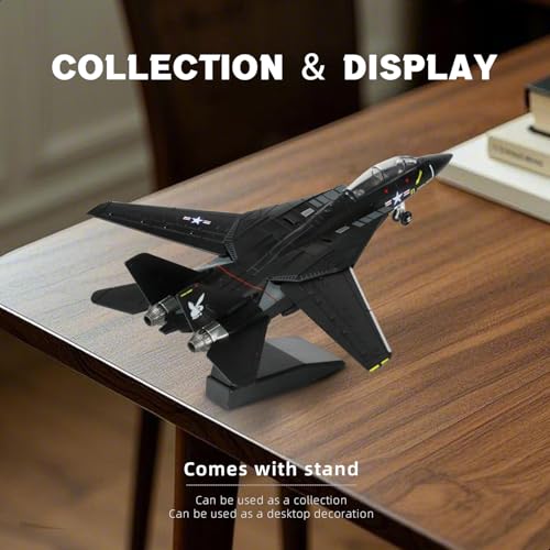 SEBUNAS 1:72 Scale F-14 Tomcat Fighter Jet Quick Build Model Kit (Black) - color: 2.F14 Black