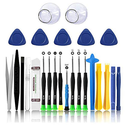 25 in 1 Electronics Repair Tool Kit,Precision Screwdriver Set Magnetic for iPhone,Cell Phone,Smart Watch,Computer,PC,Tablet,iPad,Camera,Xbox,PS4 Pry Open Replace Screen Battery
