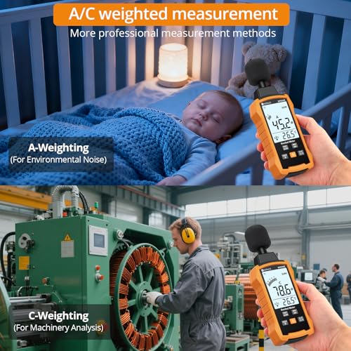 Neoteck 30-130dB Decibel Meter with A/C Weighted Digital Sound Level Meter