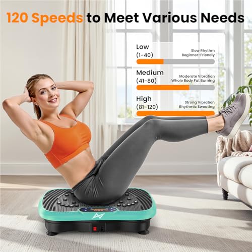 AXV Vibration Plate Exercise Machine Fitness Platform Body Vibrating Board - color: BT.PRO.GREEN