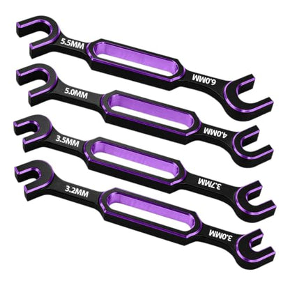 RC Car Turnbuckle Wrenches 3.0/3.2/3.5/3.7/4.0/5.0/5.5/6.0mm, 4PCS Purple - color: Purple