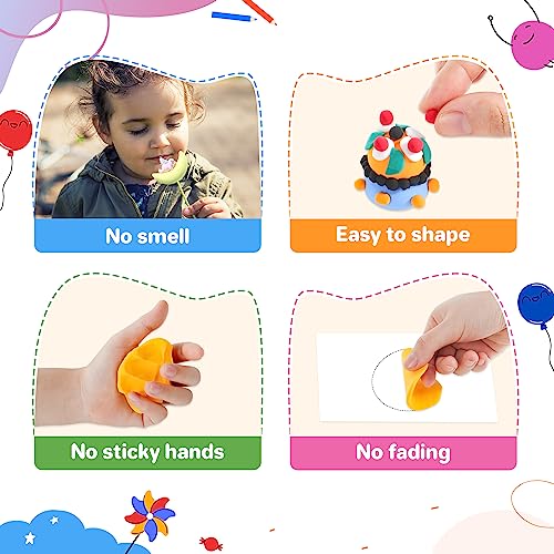 Aestd-ST Air Dry Clay 66 Colors, Modeling Clay for Kids, DIY Magic Clay