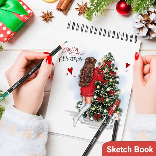 Soucolor Sketch Book 9x12, Drawing Paper Pad 68lb/100gsm Acid-Free - color: Green, size: 9" x 12" (Pack of 1)
