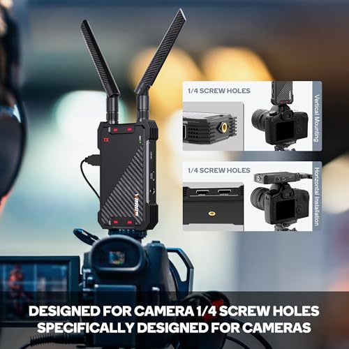 Wireless HDMI Receiver,Receiver Only,1300FT Wireless HDMI Extender Kit with Loop Out,1080P Full HD for Streaming from DSLR,Laptop,Setop Box to TV/Projector IR Remote Control Support,Up to 1TX to 5RXs - style: 1 RX ONLY