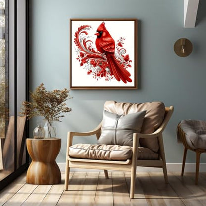 ZeeLionArt Diamond Art Kit, Cardinal Bird, 12x16 Inch - color: DP04654