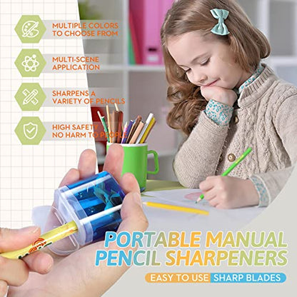 Shemira 60 Pack Pencil Sharpeners Bulk, Manual Pencil Sharpener for Kids
