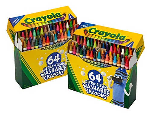 Crayola Washable Crayons for Kids 64ct, School Supplies, Amazon Exclusive
