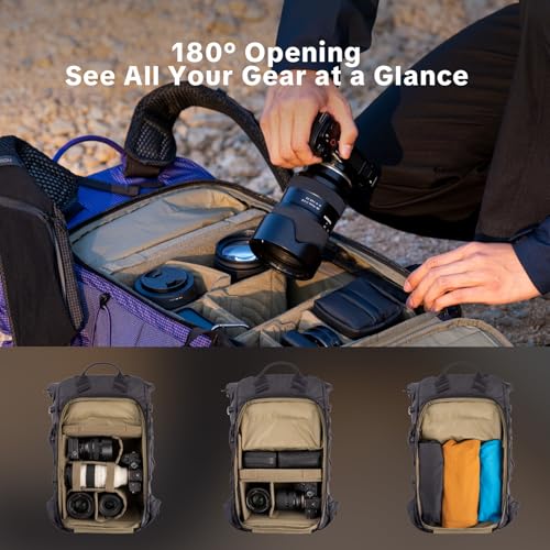 PGYTECH OnePro Ultralight Camera Backpack 30L with 16" Laptop Sleeve - color: Space Black, size: 30L