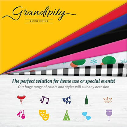 Grandipity Plastic Table Cloth Disposable 12 Pack 84" Round Aqua - color: Aqua, size: 84in. Round