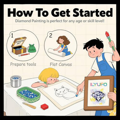 ILYUFO Diamond Art Kits for Adults Forest Leopard DIY Diamond Painting - color: Forest Leopard