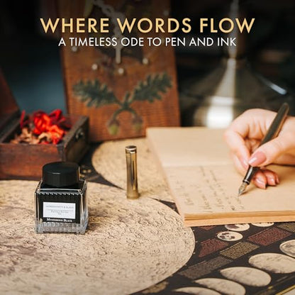 Wordsworth & Black Fountain Pen Ink Bottle, 30ml, Black, Smooth - color: Black