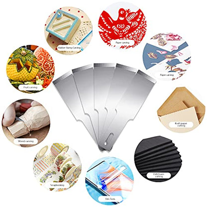 JETMORE 100 Pack Exacto Blades Refills #17 Craft Hobby Knife Blades for Art - size: #17