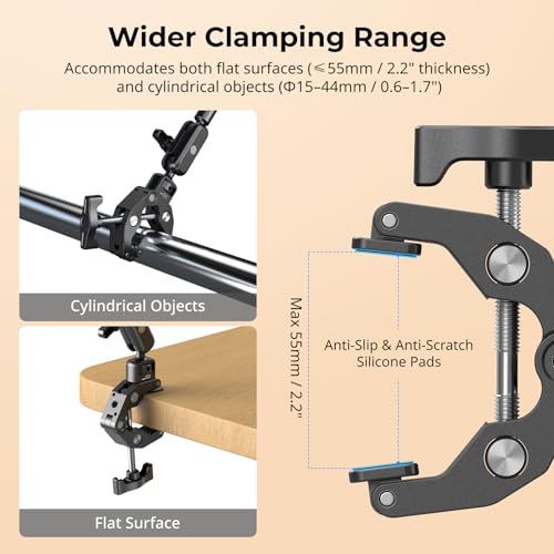 SMALLRIG Desktop Clamp Magic Arm Kit for MagSafe for iPhone, 55cm / 21.6" - style: Double Ball Joints for MagSafe
