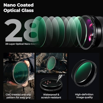 K&F CONCEPT 49mm Variable ND Filter ND2-ND32 (1-5 Stops) No X Cross - size: 49mm