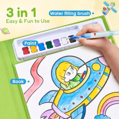 JoyCat Paint with Water Coloring Books for Toddlers (Space) - style: Space