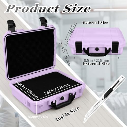 Relaxweex 8.5 x 6.5 x 3.7 Inch Hard Case, Grid Shell, Purple - color: Purple, size: 8.5 x 6.5 x 3.7 Inch, style: Grid Shell