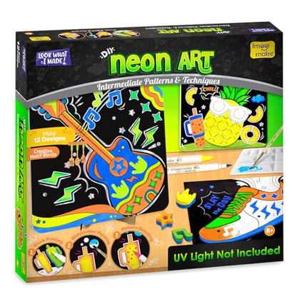 Imagimake DIY Neon Art Kit, 12 Creative Activities for Kids Ages 8+ - style: Neon Art Kit