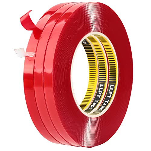 LLPT Double Sided Tape 0.4 Inch x 108 Ft Acrylic Mounting Tape (AC0400) - size: 0.4" Width