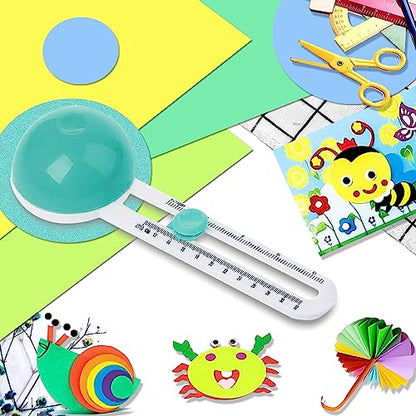 Circle Cutter, Craft Circle Cutters for Crafts, Cut Diameter 4'' to 12.5'' - color: Green