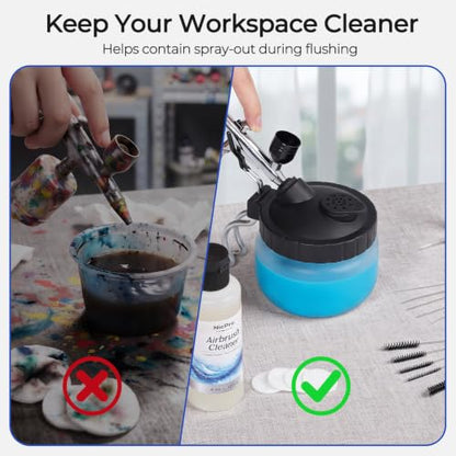 Nicpro Airbrush Cleaning Kit, 4 x 4 fl oz / 120 ml Airbrush Cleaner - size: 16 fl oz