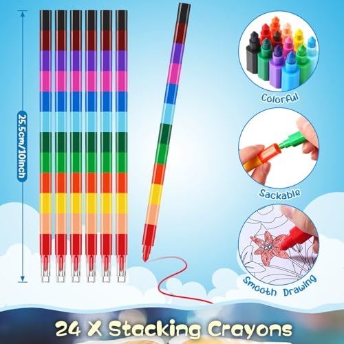 BenLouis 24 Christian Mini Coloring Books with 24 Crayons for Kids Bulk - style: Christian