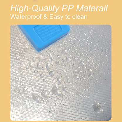12x16.5 Art Portfolio Case A3 PP Plastic Transparent Blue Pack of 1 - color: Blue