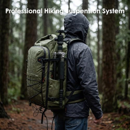 TARION Extra Large Camera Backpack 35L Expandable Rolltop XProber Green - style: X-prober (Green, 35 Liters)