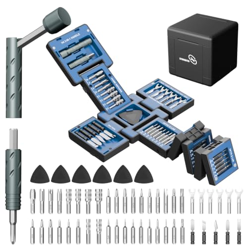 STREBITO 55 in 1 Magnetic Screwdriver Set, Cube Tool Kit - color: Black