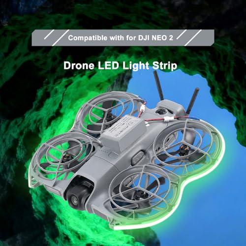 Waterproof Brightness-Adjustable Light Strip for DJI Neo2 Rechargeable LED Night Flight Lamp Belt Drones Accessories Enhanced Visibility with Vibrant Colors (Blue) - color: Blue