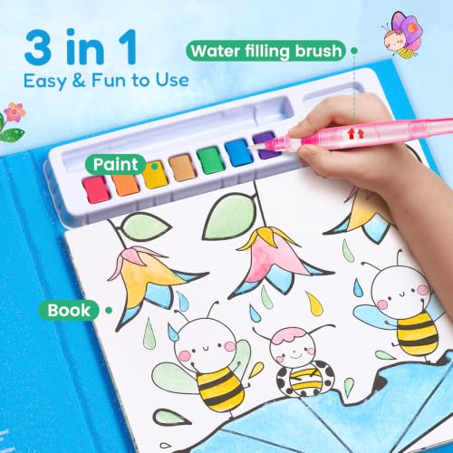 JoyCat Paint with Water Coloring Books for Toddlers (Bugs & Blossoms) - style: Bugs & Blossoms