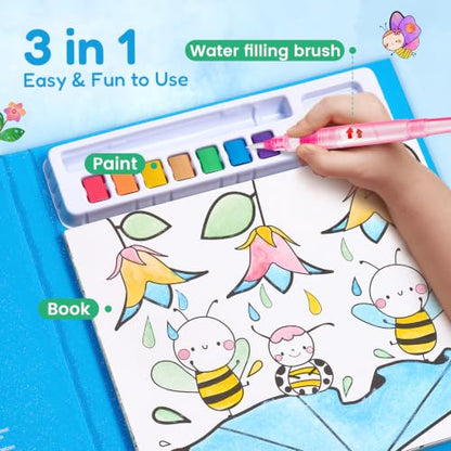 JoyCat Paint with Water Coloring Books for Toddlers (Bugs & Blossoms) - style: Bugs & Blossoms