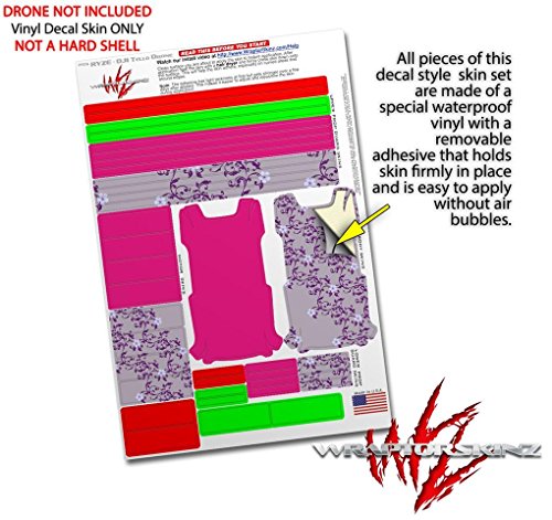 Skin Decal Wrap 2 Pack Compatible with DJI Ryze Tello Solids Collection Fushia Drone NOT Included