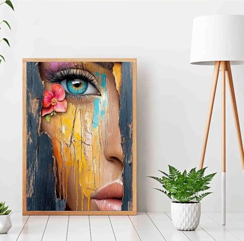 DYAIANGMU Woman Paint by Numbers Kit for Adults Beginners 19.6X15.7 inch - color: MT6141