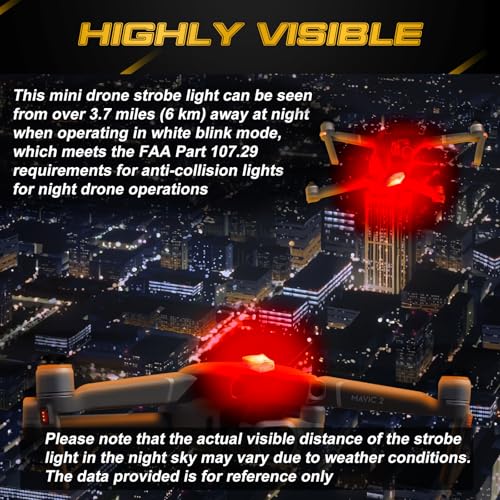 x xotic tech Mini Drone Strobe Light Super Bright LEDs Compatible with DJI RC Quadcopters Drone Night Flying Anti Collision LED Lamp Rechargable Accessories(2 Sets) - size: 2 Sets