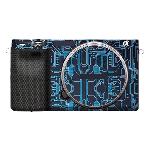 Camera Cover Skin Sticker for Sony A6400 A6300 Camera Protector Film Skin Anti-Scratch Protective Decoration and Wear Resistance(Circuit Blue) - color: Circuit Blue