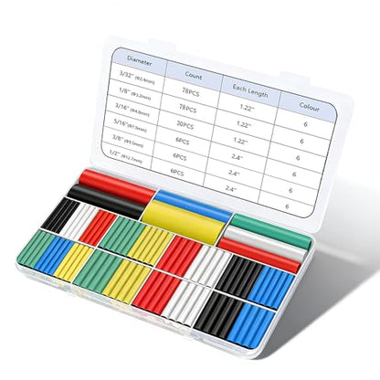 Eugichir 204PCS Heat Shrink Tubing-3:1 Adhesive Lined Marine Grade for Wire