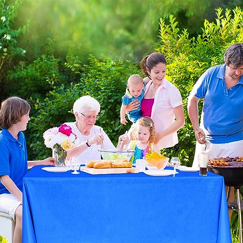 Waterproof Vinyl Tablecloth with Flannel Backing 2 Pcs 60x102 In Blue - color: Blue, size: 60x102 Inch (Rectangular)