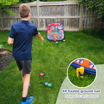 Animal Bean Bag Toss Game Toy Outdoor Toss Game - color: Dinosaur