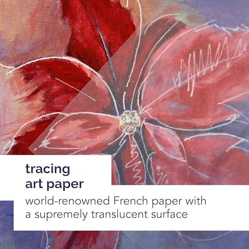 Canson Foundation Tracing Paper Pad for Ink, Pencil and Markers, Fold Over, 25 Pound, 9 x 12 Inch, 50 Sheets