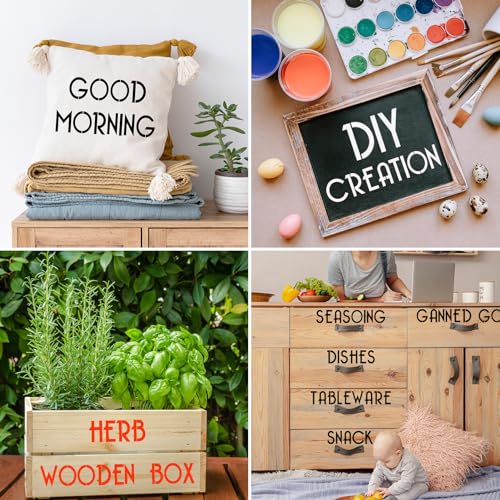 YEAJON 10 Inch Letter Stencils and Numbers, 42 Pcs Alphabet Drawing Stencils, Reusable Plastic Craft Templates for Painting on Wood, Wall, Fabric, Rock, Signage - size: 10 Inch